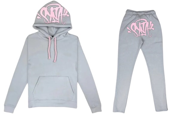 EM Sneakers Synaworld ‘Syna Logo’ Tracksuit Set Grey / Pink
