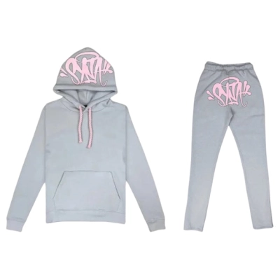 EM Sneakers Synaworld ‘Syna Logo’ Tracksuit Set Grey / Pink 01