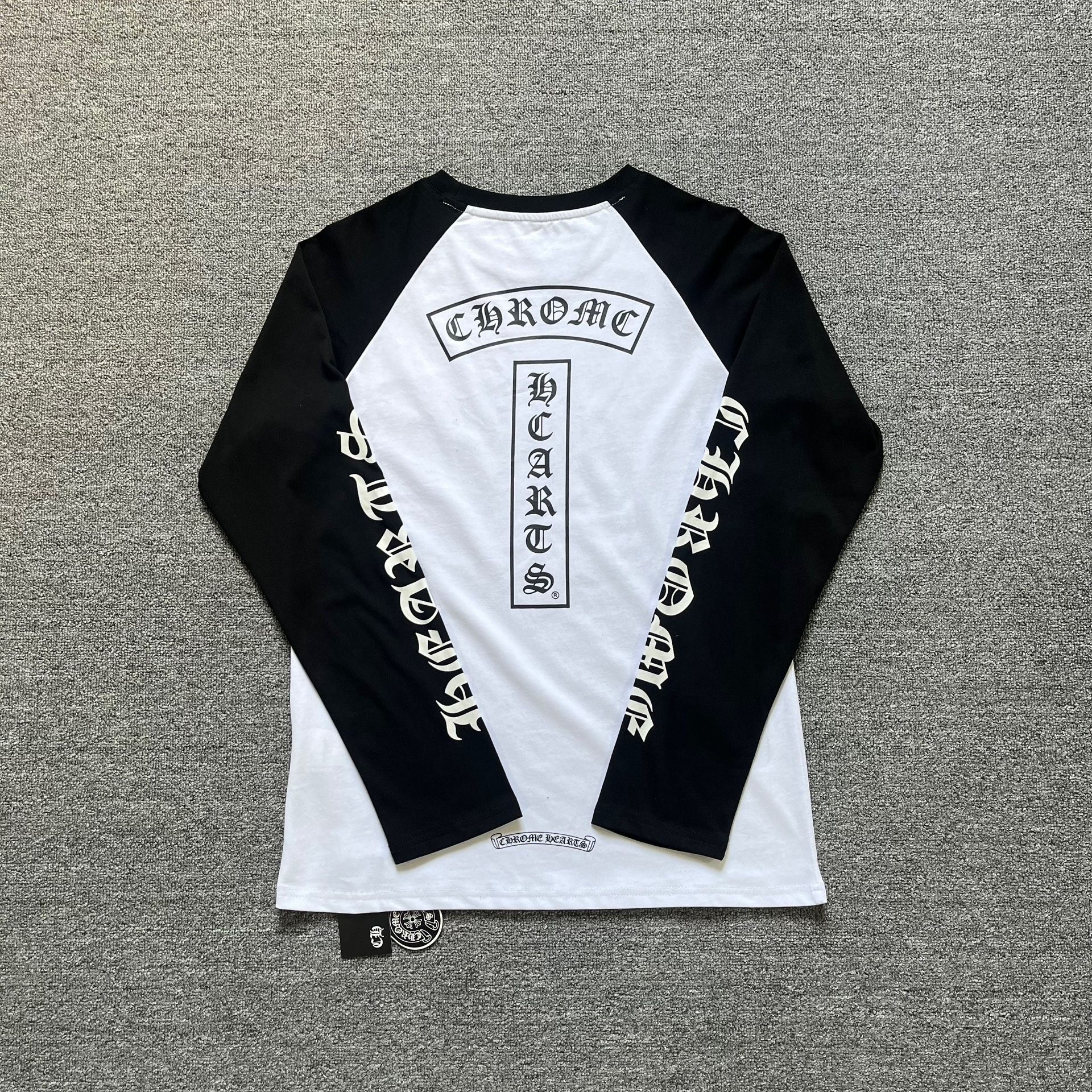 EM Sneakers Chrome Hearts Baseball Long Sleeve Black/White