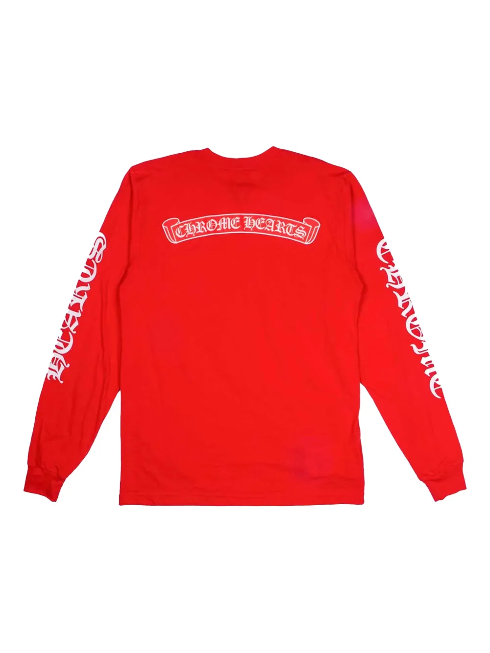 EM Sneakers Chrome Hearts Scroll Logo Long Sleeve Red