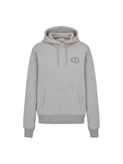 EM Sneakers Dior CD lcon Hoodie Gray Cotton Fleece