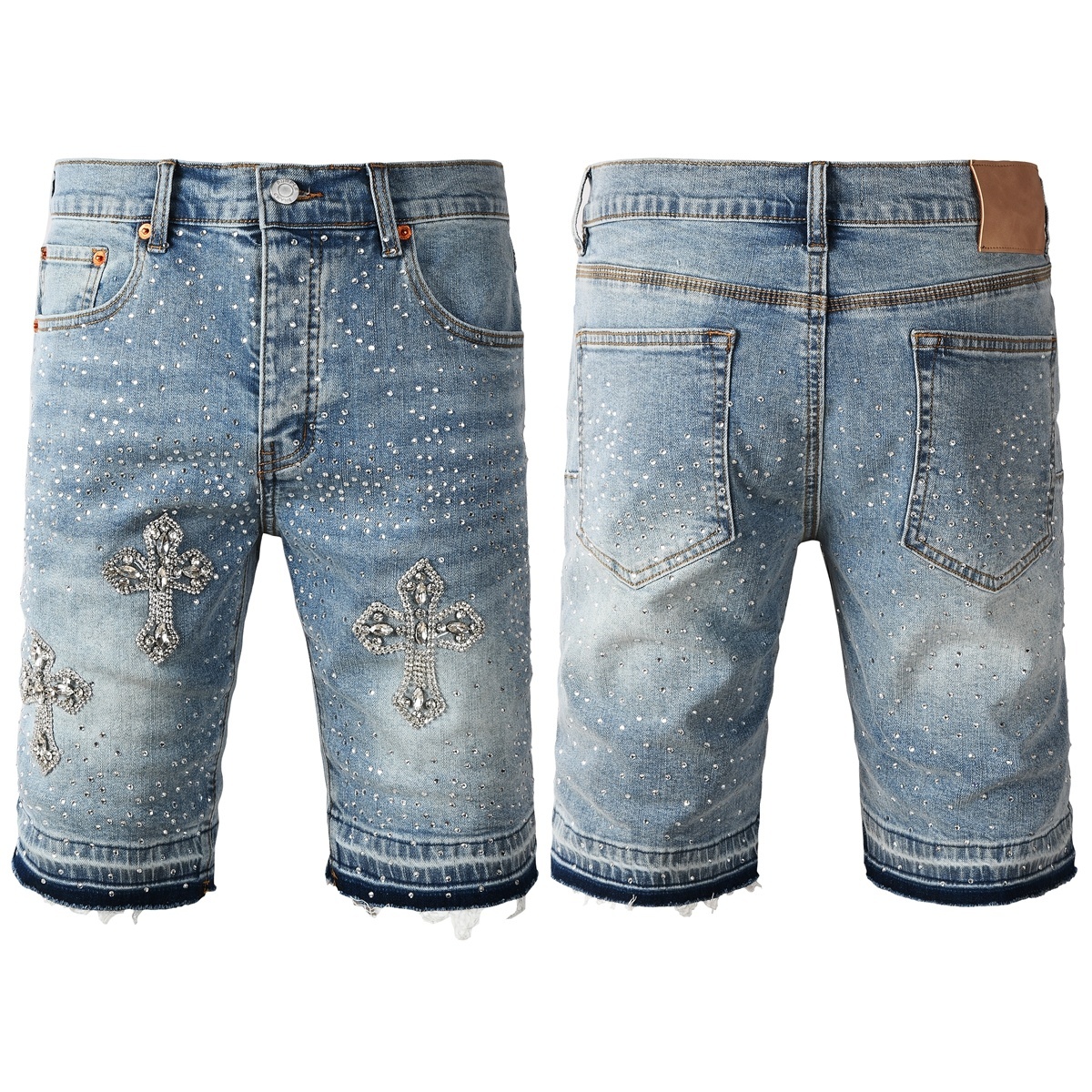 EM Sneakers Purple Brand Denim Shorts 5098