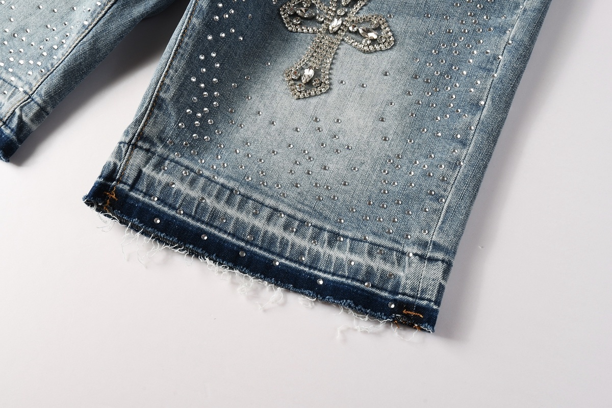 EM Sneakers Purple Brand Denim Shorts 5098