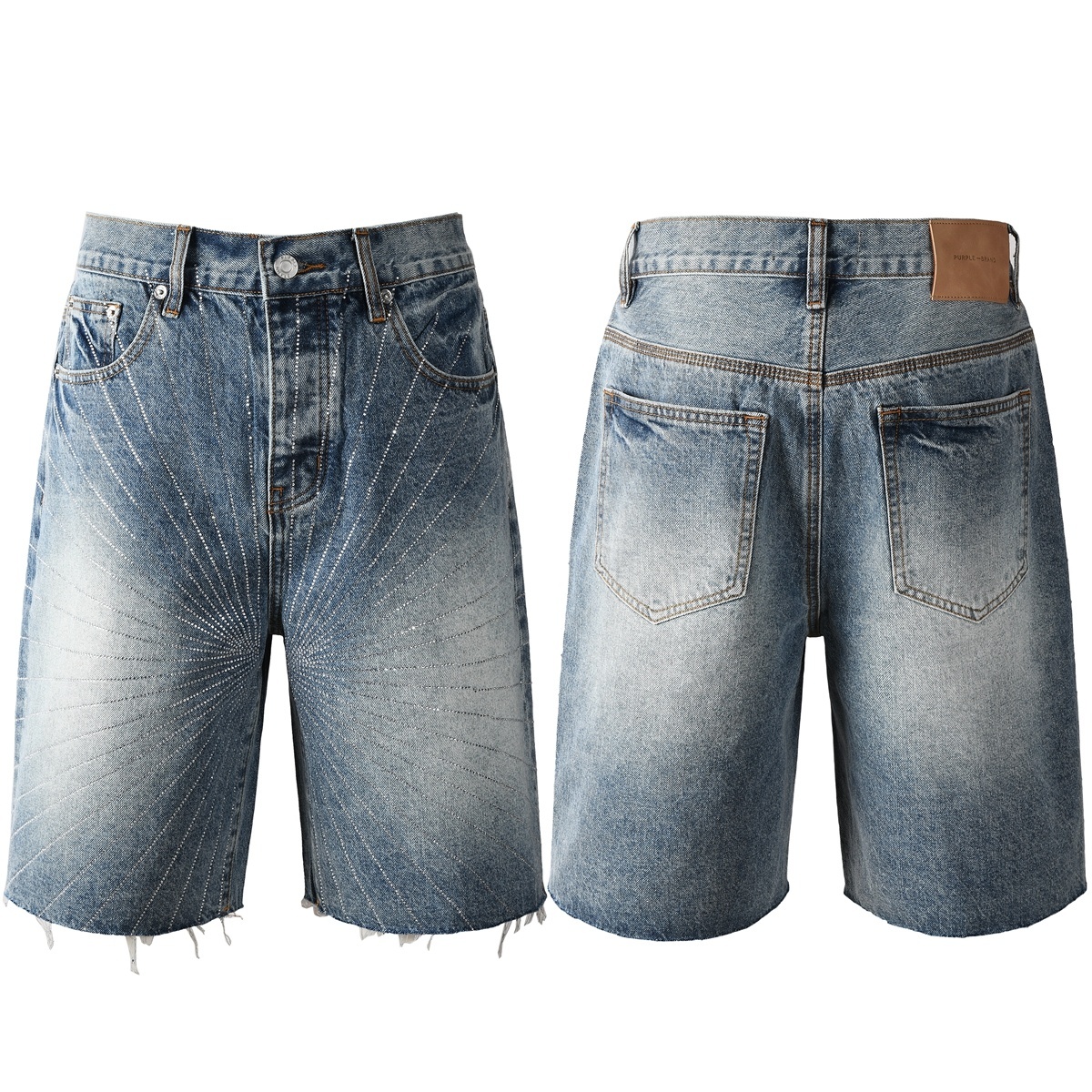 EM Sneakers Purple Brand Denim Shorts 5100