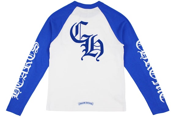 EM Sneakers Chrome Hearts Sanskrit Blue White Long Sleeve