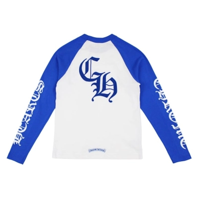 EM Sneakers Chrome Hearts Sanskrit Blue White Long Sleeve T-Shirt 02