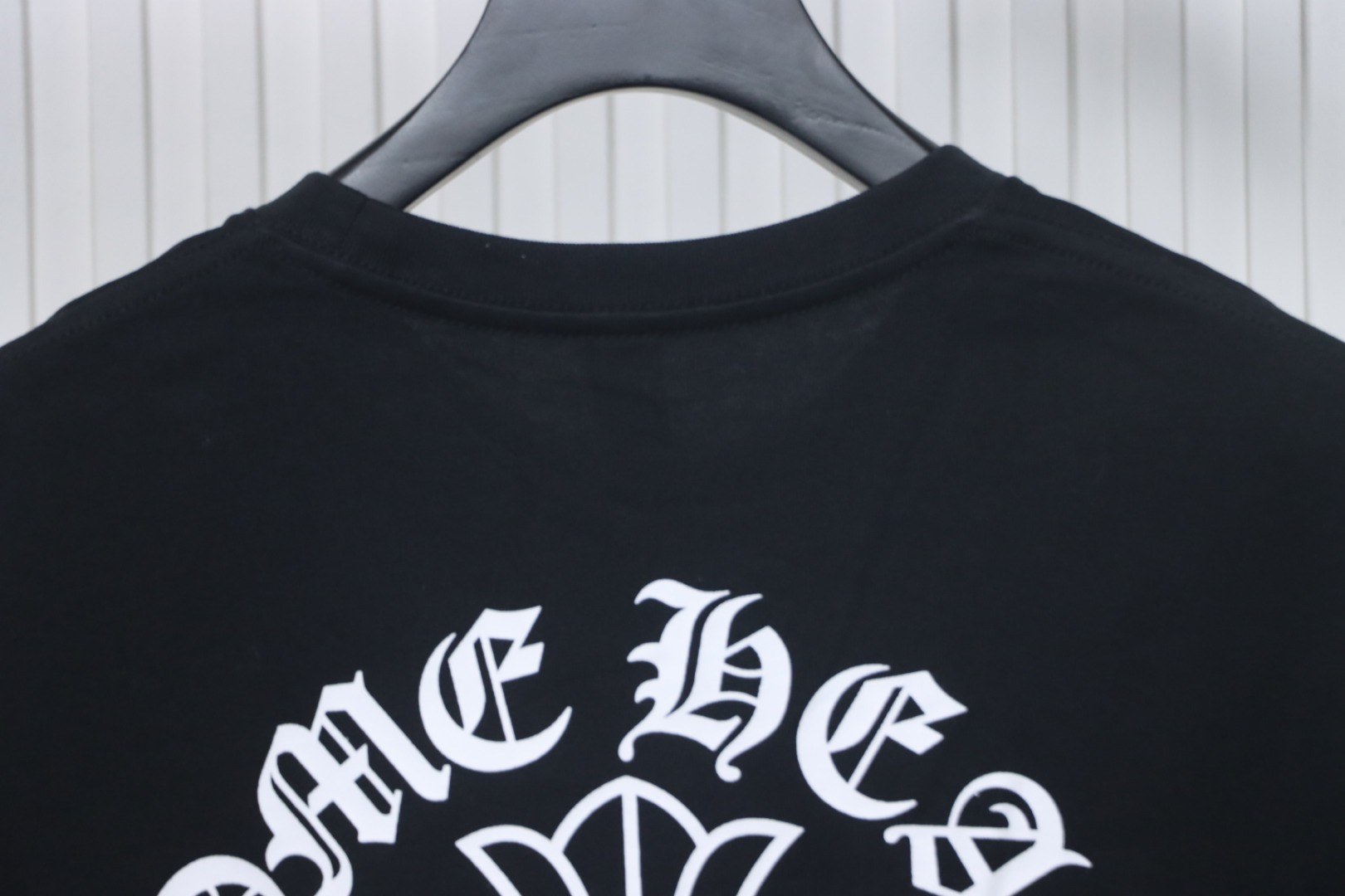 EM Sneakers Chrome Hearts T-shirt CH Collar Sanskrit Short Sleeve Black