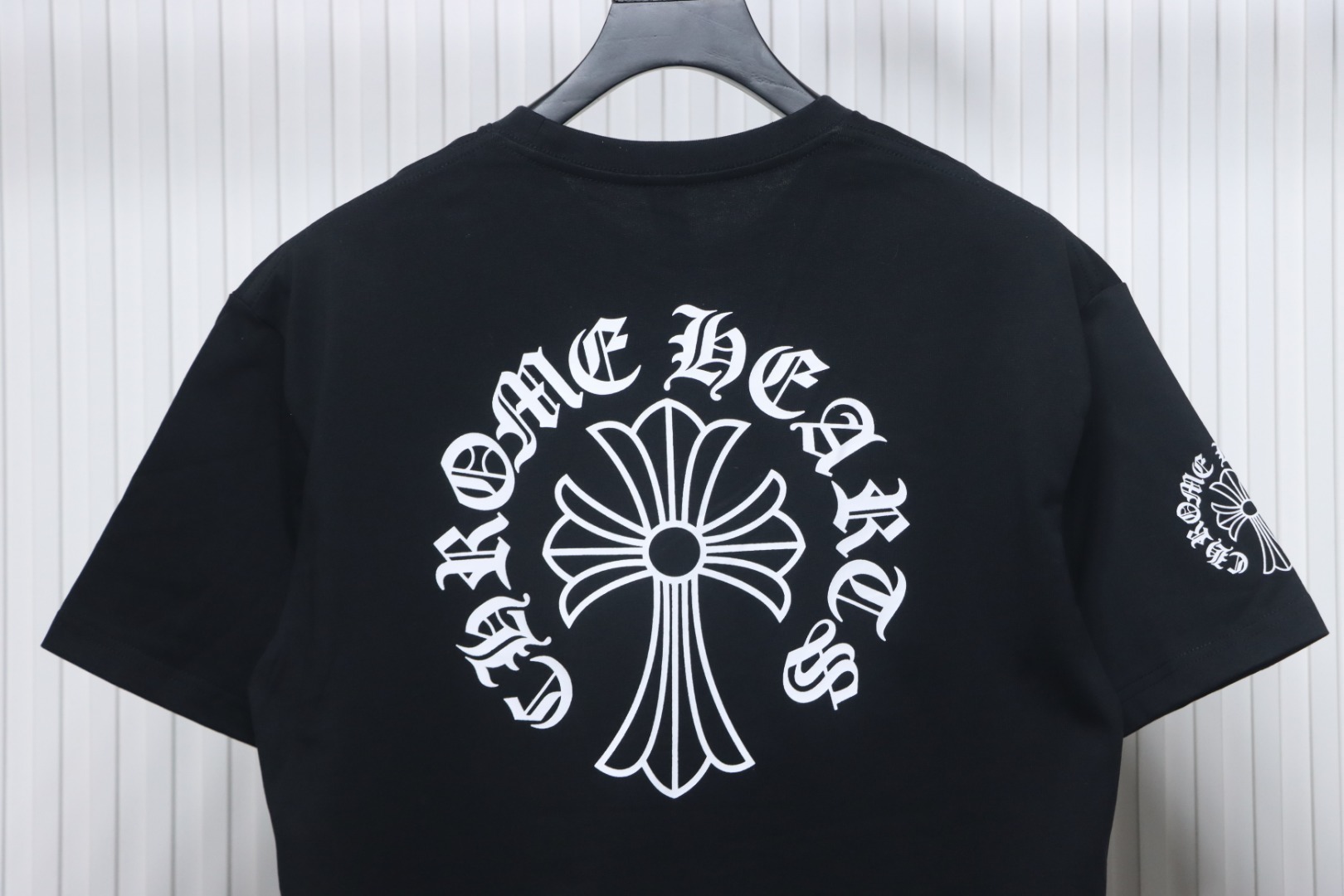 EM Sneakers Chrome Hearts T-shirt CH Collar Sanskrit Short Sleeve Black