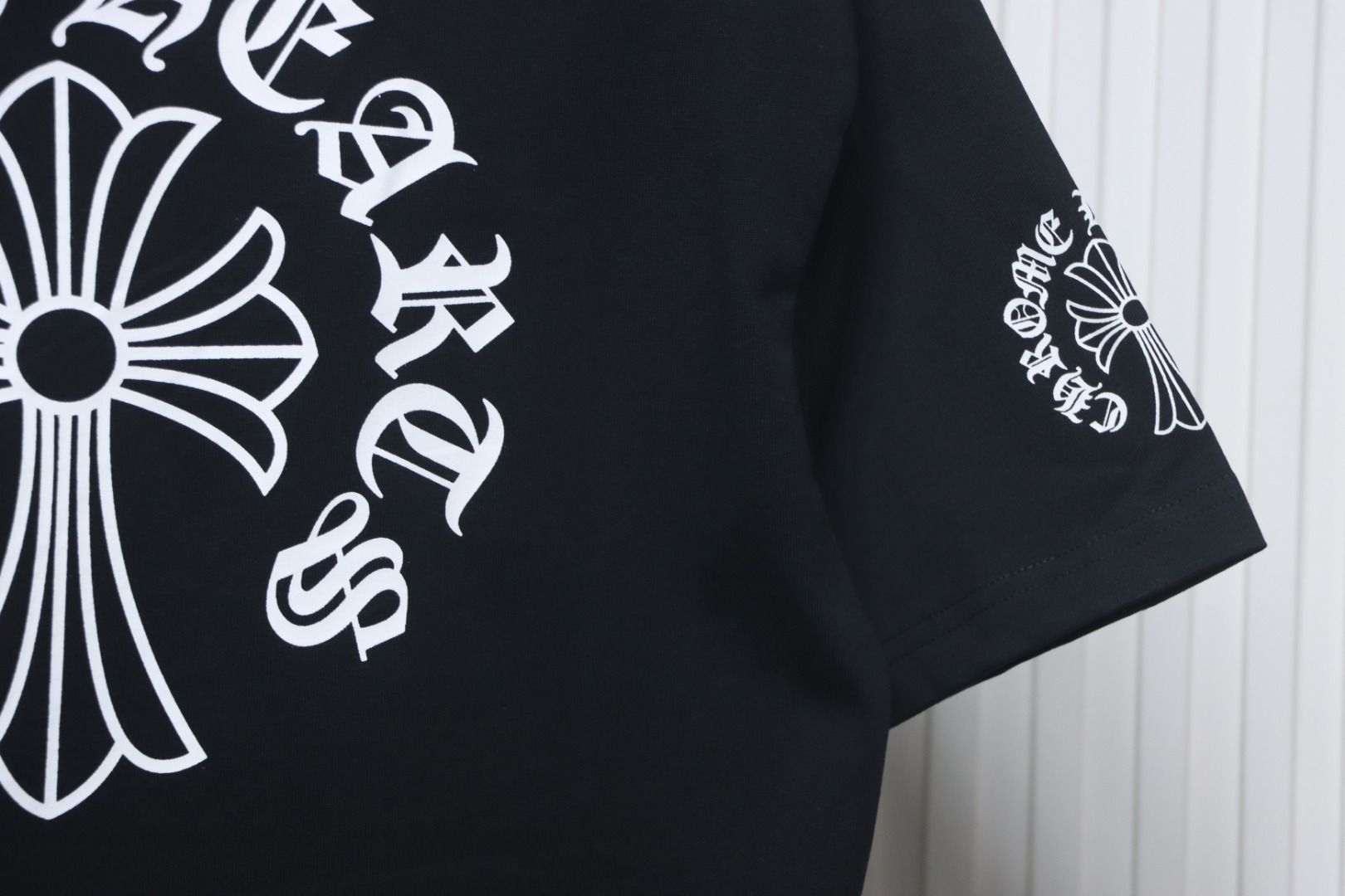 EM Sneakers Chrome Hearts T-shirt CH Collar Sanskrit Short Sleeve Black