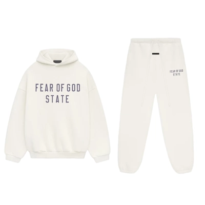 EM Sneakers Fear of God × Essentials Hoodie & Sweatpant Set -20tx09 White 01