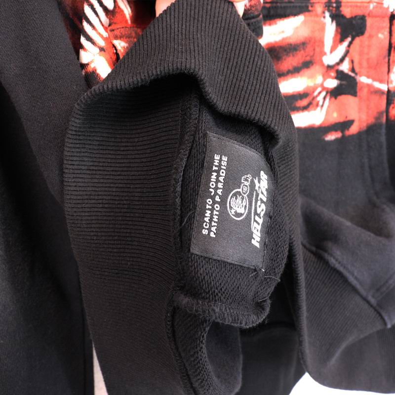 EM Sneakers Hellstar Halloween Skeleton Airbrushed Hoodie & Sweatpant Sets Black