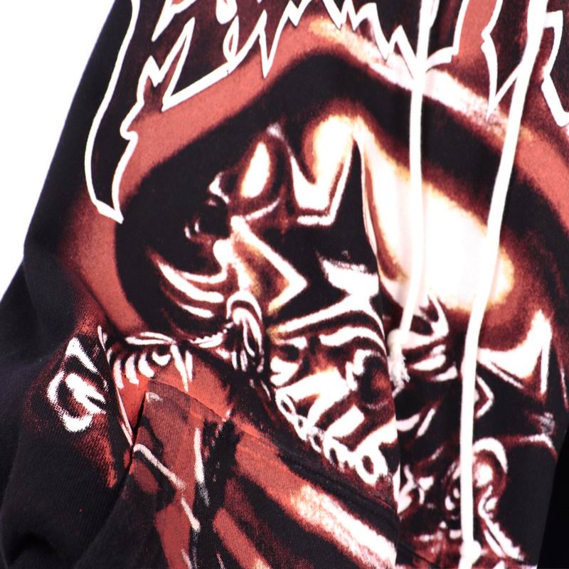 EM Sneakers Hellstar Halloween Skeleton Airbrushed Hoodie & Sweatpant Sets Black