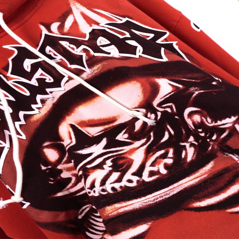 EM Sneakers Hellstar Halloween Skeleton Airbrushed Hoodie & Sweatpant Sets Red