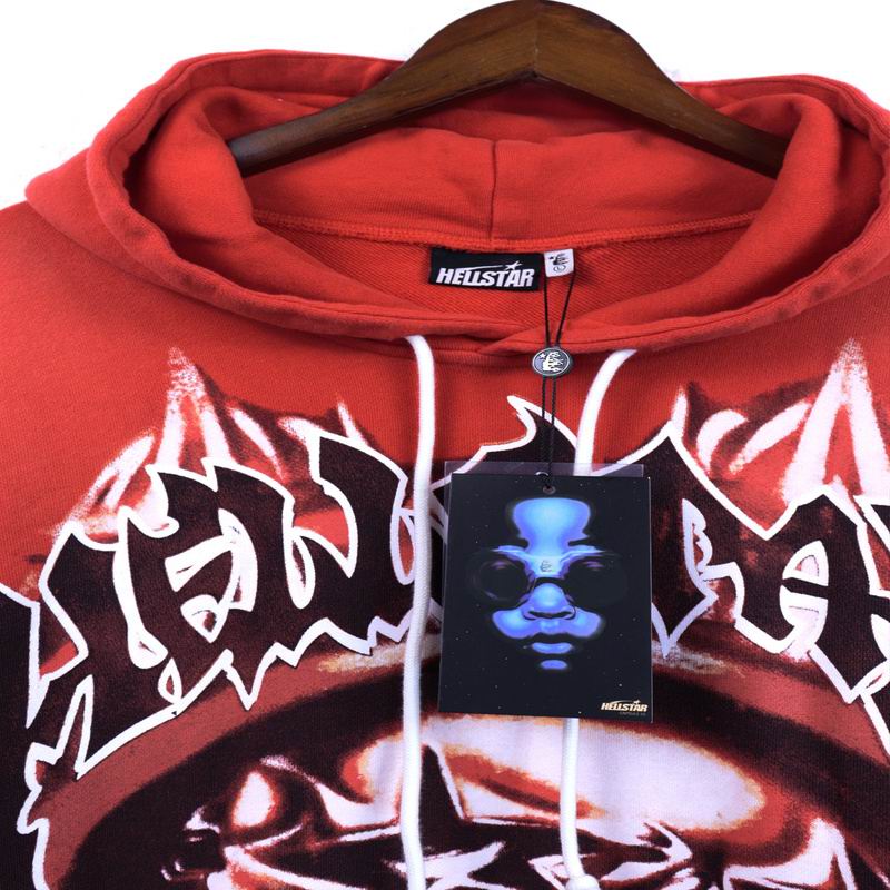 EM Sneakers Hellstar Halloween Skeleton Airbrushed Hoodie & Sweatpant Sets Red
