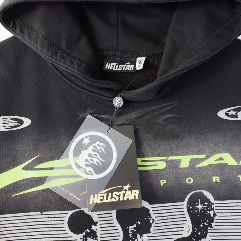 EM Sneakers Hellstar P2P Sports Hoodie & Sweatpant Sets Black