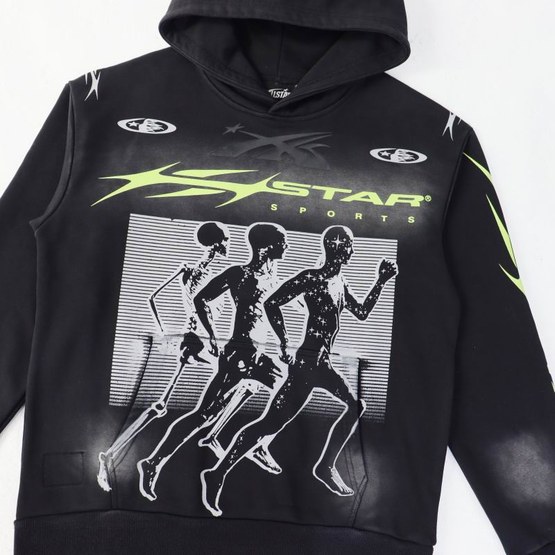 EM Sneakers Hellstar P2P Sports Hoodie & Sweatpant Sets Black