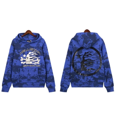 EM Sneakers Hellstar Sports Tie-Dye Skull Hoodie & Sweatpant Sets Blue 02