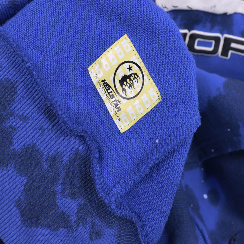 EM Sneakers Hellstar Sports Tie-Dye Skull Hoodie & Sweatpant Sets Blue