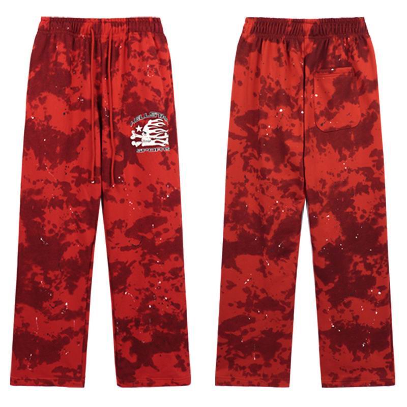 EM Sneakers Hellstar Sports Tie-Dye Skull Hoodie & Sweatpant Sets Red