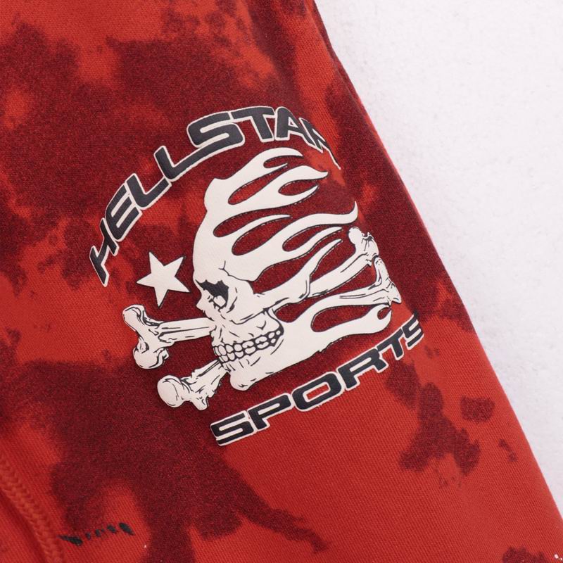 EM Sneakers Hellstar Sports Tie-Dye Skull Hoodie & Sweatpant Sets Red
