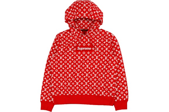 EM Sneakers Supreme x Louis Vuitton Box Logo Hoodie Red