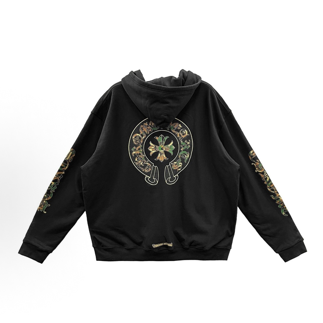 EM Sneakers Chrome Hearts Camo Horseshoe Thermal Zip Up Hoodie Black