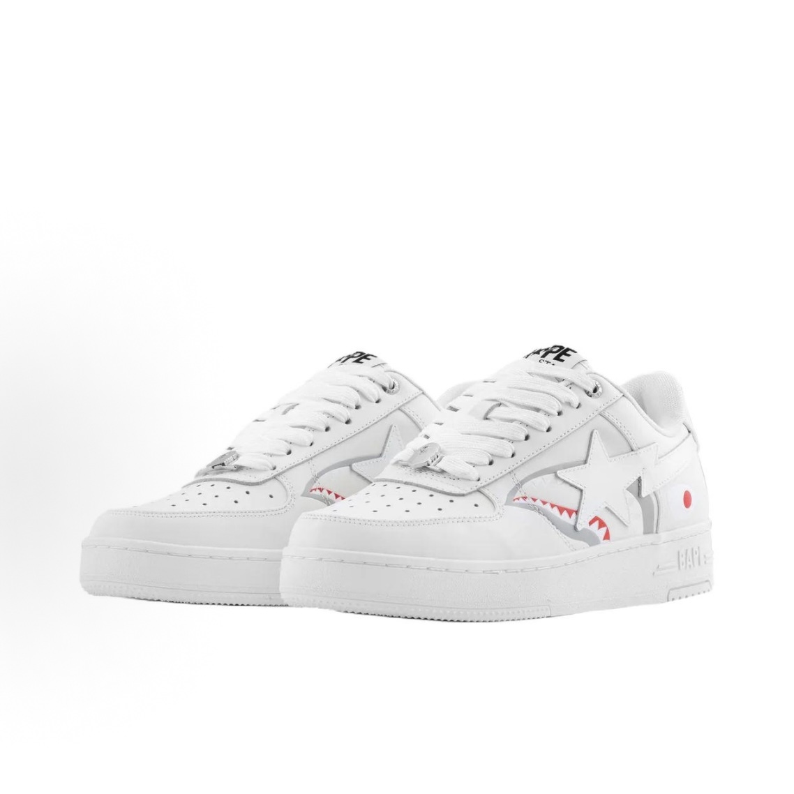 EM Sneakers A Bathing Ape Bape Sta Low #2 Shark White