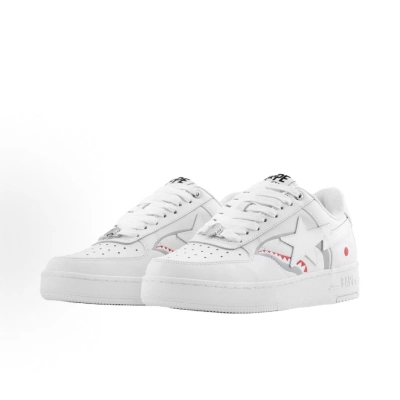 EM Sneakers A Bathing Ape Bape Sta Low #2 Shark White 02