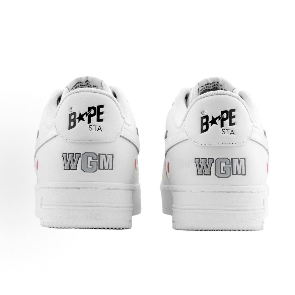 EM Sneakers A Bathing Ape Bape Sta Low #2 Shark White