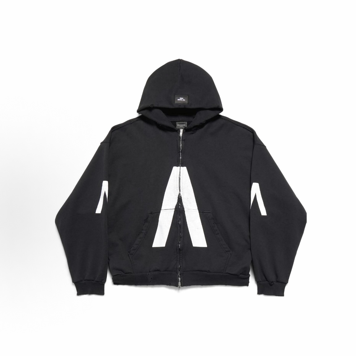 EM Sneakers Balenciaga Music Archive Series Connected Zip-up Hoodie Black/white