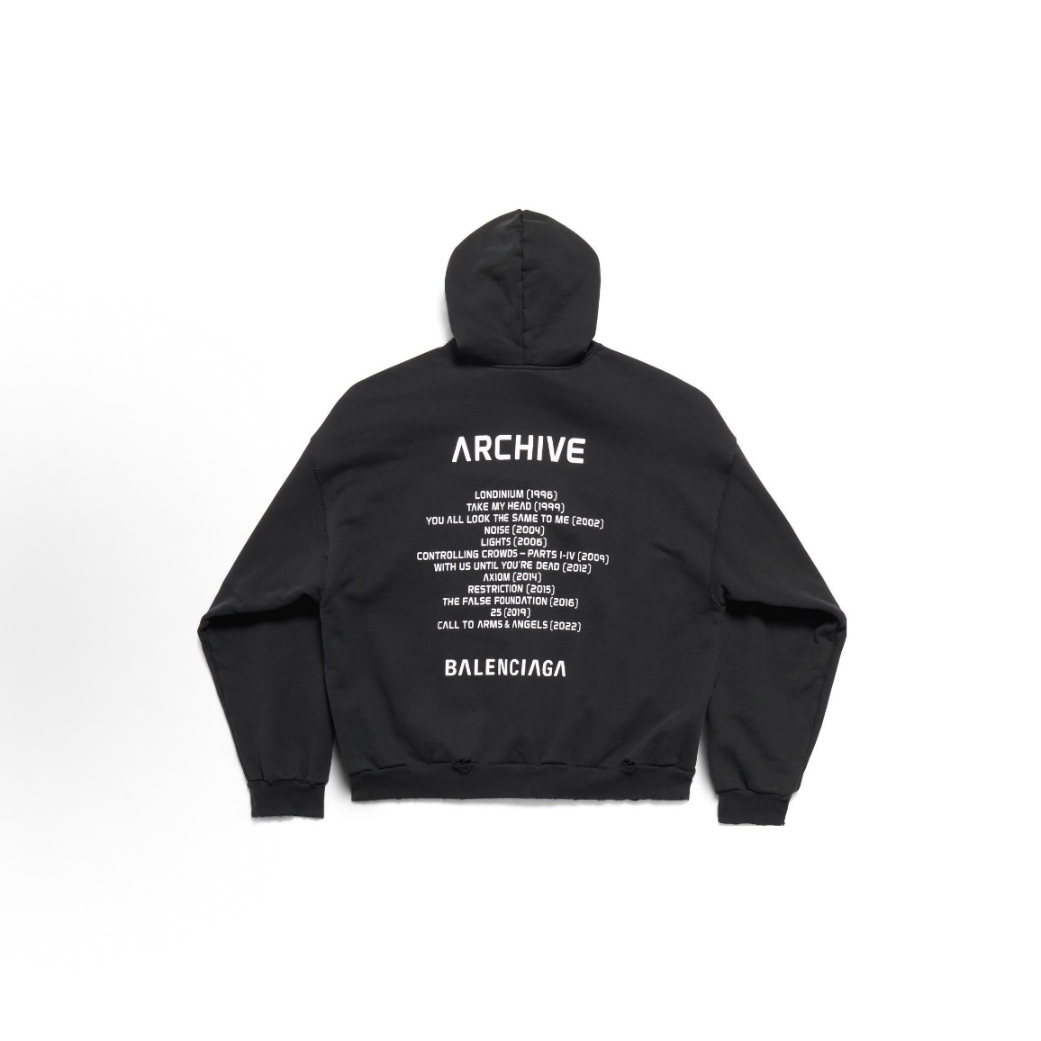 EM Sneakers Balenciaga Music Archive Series Connected Zip-up Hoodie Black/white