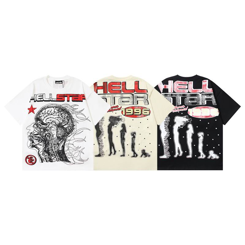 EM Sneakers Hellstar Human Development T-Shirt White /Beige /Black