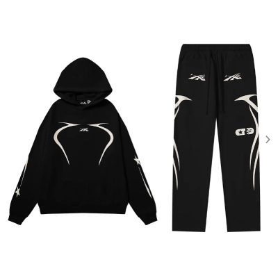 EM Sneakers Hellstar Sports Hoodie & Sweatpant Sets Jet Black 01