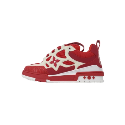 EM Sneakers Louis Vuitton LV Skate Sneaker Red White 01