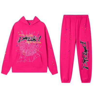 EM Sneakers Sp5der Hoodie & Sweatpant Set P*NK Pink 01