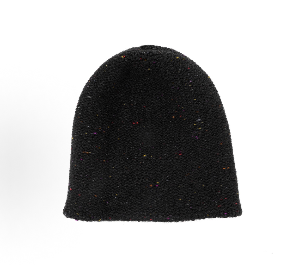 EM Sneakers Chanel Cloche Black Multicolor CC Logo Beanie AA8630 Black/Ecru