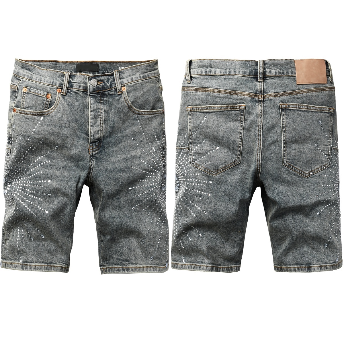 EM Sneakers Purple Brand Denim Shorts 5093