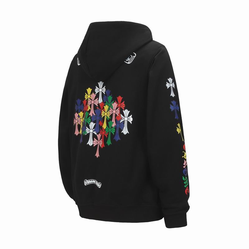 EM Sneakers Chrome Hearts 25FW Colorful Cross Print Zip-Up Hoodie Black