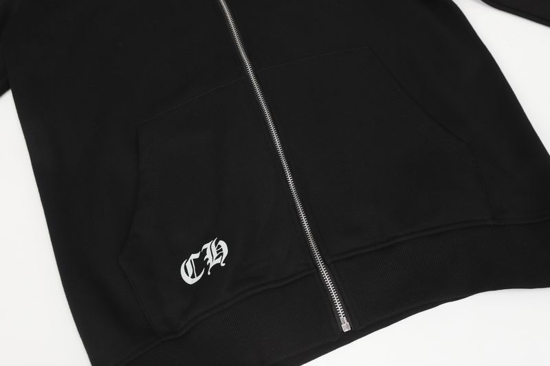 EM Sneakers Chrome Hearts 25FW Colorful Cross Print Zip-Up Hoodie Black