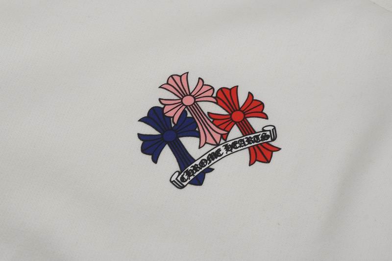 EM Sneakers Chrome Hearts 25FW Colorful Cross Print Zip-Up Hoodie White