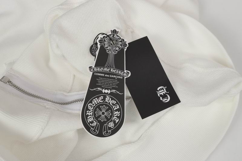 EM Sneakers Chrome Hearts 25FW Colorful Cross Print Zip-Up Hoodie White
