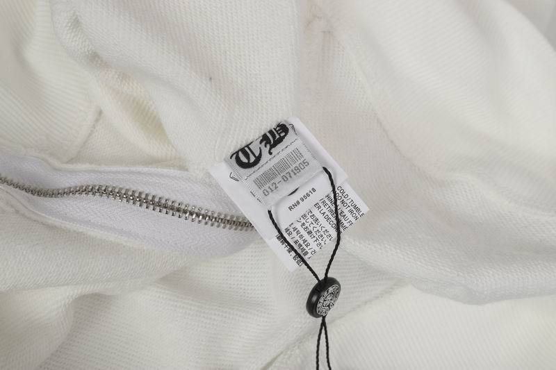 EM Sneakers Chrome Hearts 25FW Colorful Cross Print Zip-Up Hoodie White