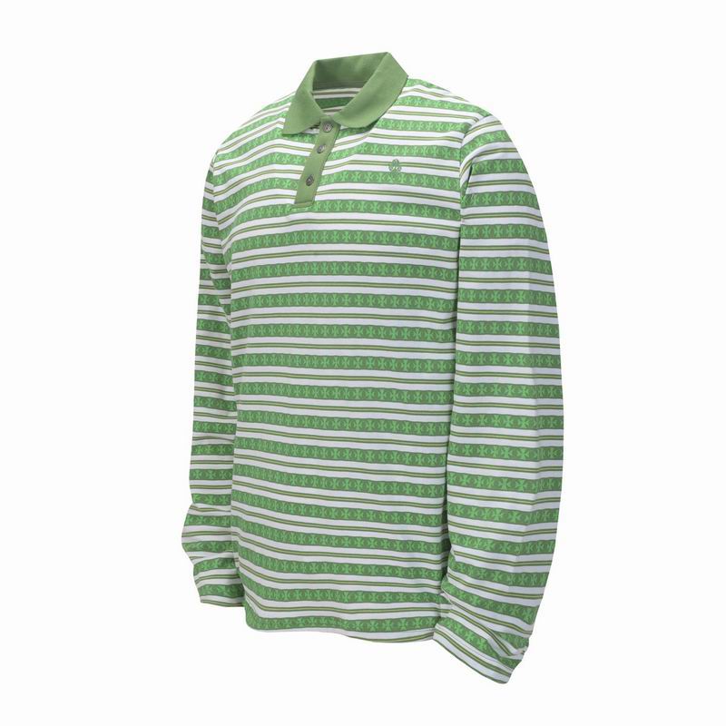 EM Sneakers Chrome Hearts 25FW Striped Lapel  Long Sleeves Green