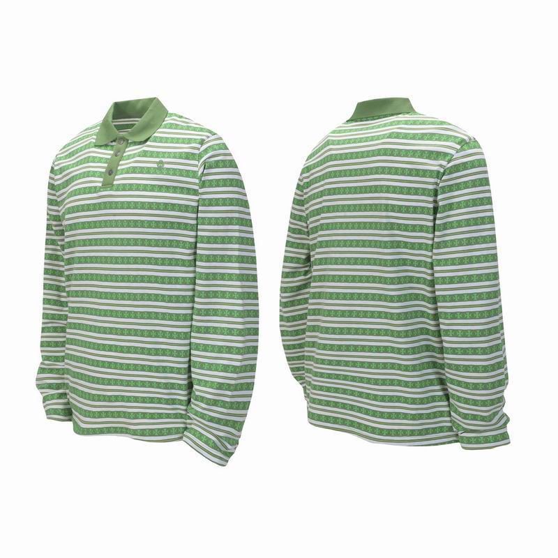EM Sneakers Chrome Hearts 25FW Striped Lapel  Long Sleeves Green