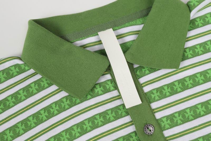 EM Sneakers Chrome Hearts 25FW Striped Lapel  Long Sleeves Green