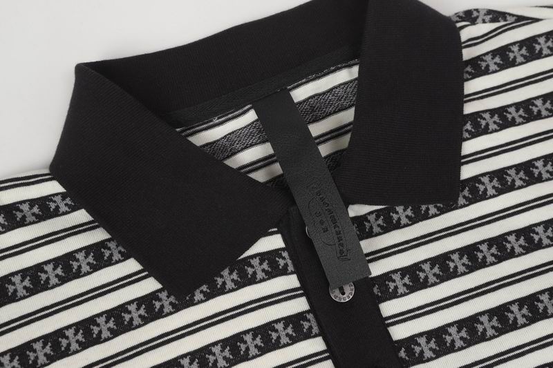 EM Sneakers Chrome Hearts 25FW Striped Lapel Long Sleeves Black