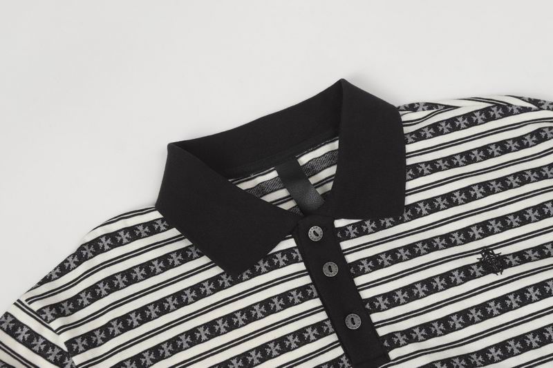 EM Sneakers Chrome Hearts 25FW Striped Lapel Long Sleeves Black