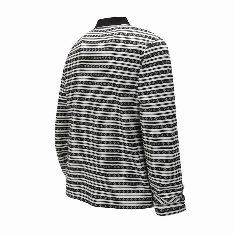 EM Sneakers Chrome Hearts 25FW Striped Lapel Long Sleeves Black