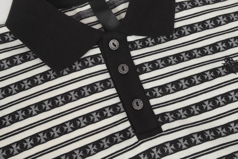 EM Sneakers Chrome Hearts 25FW Striped Lapel Long Sleeves Black