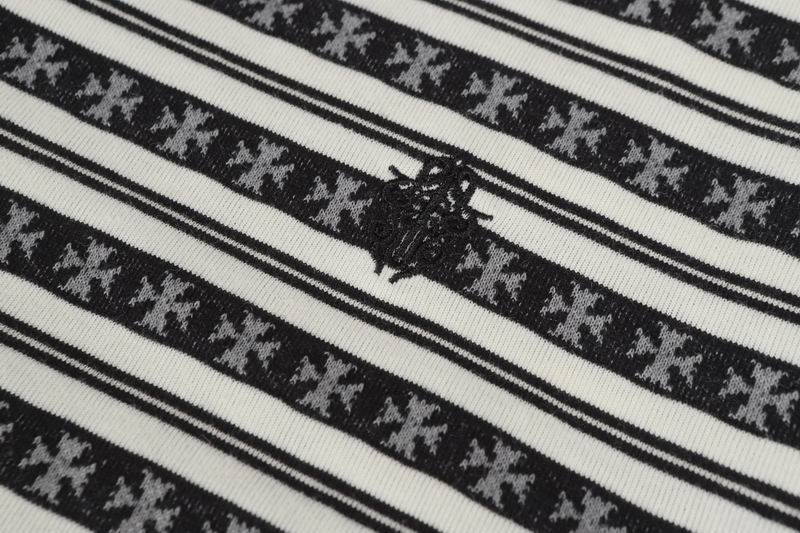 EM Sneakers Chrome Hearts 25FW Striped Lapel Long Sleeves Black